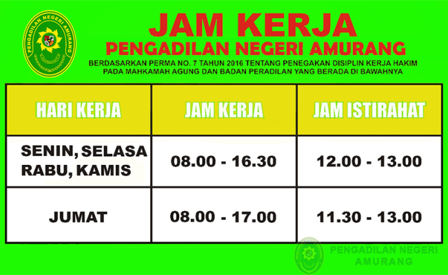 Jam Kerja